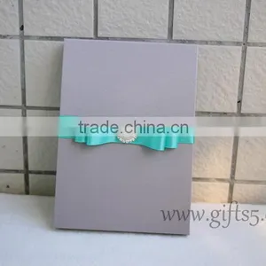Luxury Wedding Invitation Boxes With Pearl Ribbon thumbnail-6