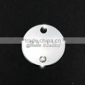 New Product Promotion Color Plated Metal Swing Clothing Tags/logo Label Plate/tags for Clothing thumbnail-1