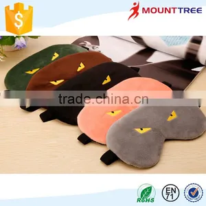 New Style Hot Selling Big Eyes Lovely Patch Adjustable Cotton Blindfold Shade Travel Sleeping Aid Cover Light Eye Mask thumbnail-1