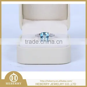 Genuine Blue Topaz & .925 Sterling Silver Ring Jewelry Wholesale Silver Jewelry thumbnail-3