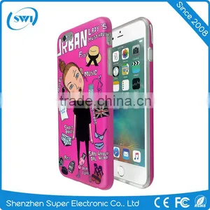 Fashion Girl Pattern Phone Case Cover for Iphone 6 Plus thumbnail-4