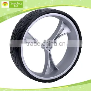 Garbage Bin Wheel Double 8 Inch Lawn Mower Garden Cart Plastic Wheel thumbnail-2