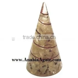 Crystal Quartz Copper Wire Wrapped Orgone Cone : Wholesale Orgone Cone thumbnail-5