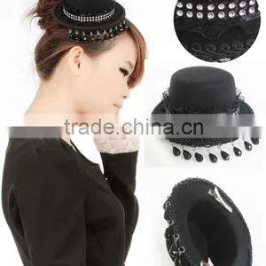 MYLOVE Black Beads Pearl Top Fascinator Hats for Party and Formal MLXM001 thumbnail-1