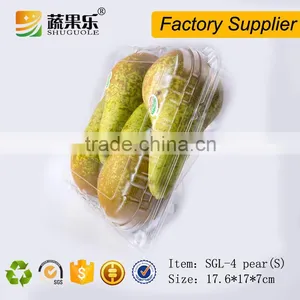 PET Disposable Plastic 4 Pears Packaging Boxes thumbnail-4
