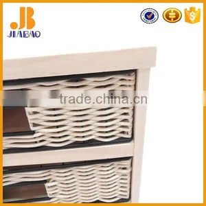 Rattan White Storage Cabinet thumbnail-5