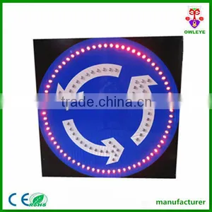 Circular Route Solar Powered Traffic Sign/3m Reflective Aluminum Road Circle Signs thumbnail-2
