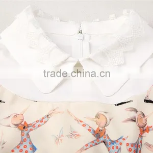PRETTY STEPS 2016 New Fashionable Patch Work Top Fashion Blouse Design for Office thumbnail-4