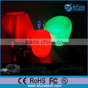 Light Source SMD Leds Illuminated Rgb Color Changing Rechargeable Led Round Egg-shaped Coffee Table thumbnail-1