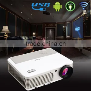 LED Projector With 2600 Lumens, Android Projector WiFi Wireless Network thumbnail-1