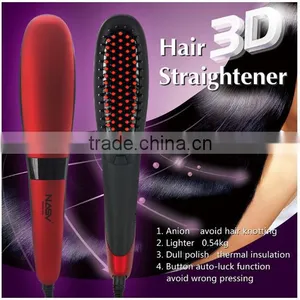 Second Generation 2 IN 1 Anion LCD Hair Straightener Comb Hair Brush Straightener thumbnail-1