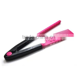 2016 NewHair Straightener Hairdressing Salon Straightening Brush Folding V Comb thumbnail-1