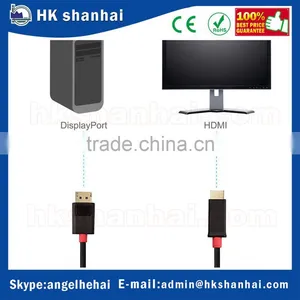 Gold Plated 4K Resolution (UHD 3840 x 2160) Displayport 1.2 to HDTV Cable dp Male to HD Male Data Cable thumbnail-6