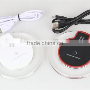 OEM ORDER WELCOME QI WIRELESS CHARGER PAD STAND QI WIRELESS CHARGER PAD WITH LCD LIGHT FOR GALAXY S7 EDGE TRANSMITTER thumbnail-4
