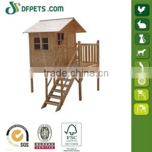 Child Garden Product Outdoor Large Wood Kids House DFP004 thumbnail-1