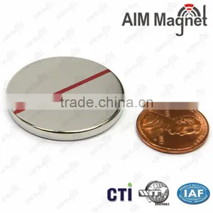 Strong N52 D25x2mm Neodymium Disc Magnets Red Dot thumbnail-3