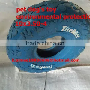 Dog Puppy Pet Cat Animal Tough Strong Rubber Chew Tire Dog Toy thumbnail-1