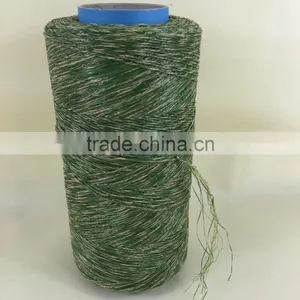 10500Dtex /16F PE Straight & PP Curl Artificial Landscaping Grass Yarn for Soccer Field thumbnail-2