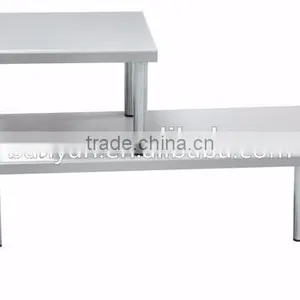 2 Tiers Rectangle Metal Sauce Bottle Storage Kitchen Shelf thumbnail-2