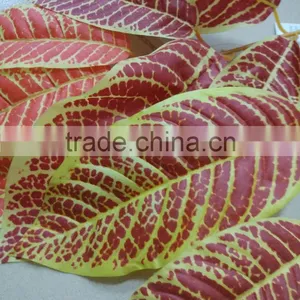 SJ7001007 Artificial Plastic Golden Tree Leaf for Tree Decoration thumbnail-2