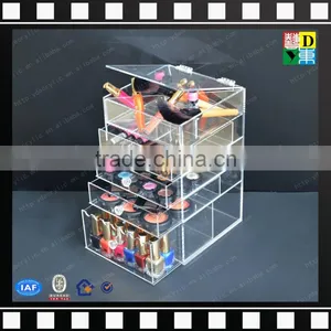 2016 Factory Price Acrylic Cosmetic Case/Acrylic Storage Box/Customized 4 Tiers Makeup Organizer thumbnail-2