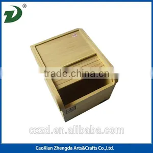 New Style Custom Wooden Rice Boxes Solid Wood Storage Boxes for Grain 10KG thumbnail-1