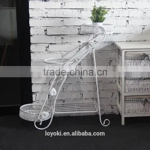 Classic Home 3-flower Pot Iron Plant Stands Metal Flower Pot Garden Decoration thumbnail-2
