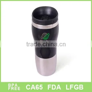 16oz 450ml Stainless Steel Double Wall Desk Non-spill TTravel Mug thumbnail-1