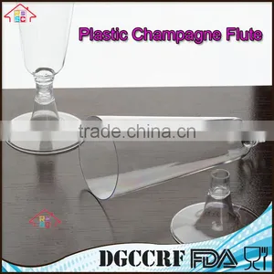 NBRSC Promotional Disposable Party Plastic Champagne Goblet Flute Wine Glasses thumbnail-5