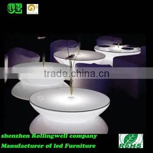 LED Portable Bar Furniture Glow Coffee Table Made of 2 Hemispheres thumbnail-3