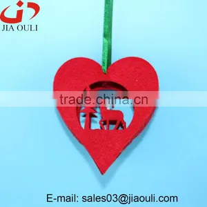 Hot Sales Christmas Decorations With LED Light Non-woven Hanging Heart thumbnail-1