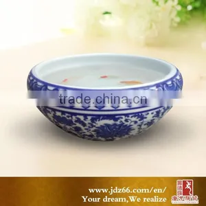 Small Style Blue and White Porcelain Aquarium Fish Chinese for Best Sale in China thumbnail-1