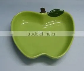 Decorative Ceramic Green Apple Plate thumbnail-1