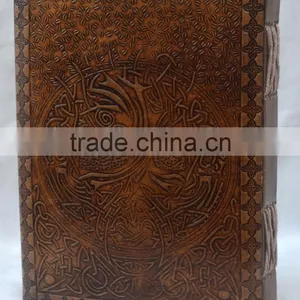 Handmade Vintage Tree Of Life Embossed Leather Diary With Clasp thumbnail-2