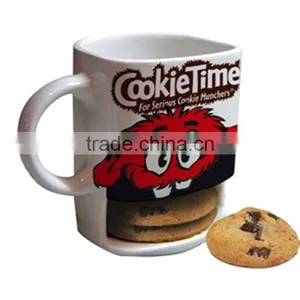Easy Carry Ceramic Biscuit Cookie Holder Mug, Solid Color Glazed Promotional Gifts Mug thumbnail-6