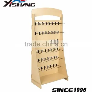 Easy Assemble Wood Display Stand Supermarket Display Rack Wood Display With Hooks thumbnail-1
