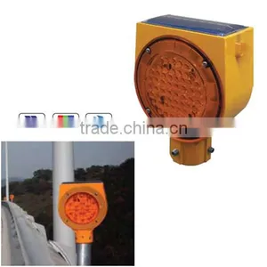 Solar Powered (Charging) Waterproof IP65 Barricade Traffic LED Fog Warning Sign Light MS-1140 thumbnail-1