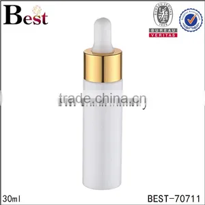 Wholesale Cosmetic Packaging Beard Oil Essential Oil Perfume White PP Big Head Aluminum 30ml Plastic Bottle thumbnail-5
