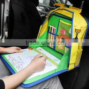 Backseat Car Organizer,Kids Play Tray for Snacks Car Bus Train and Plane Journeys,Travel Used thumbnail-1