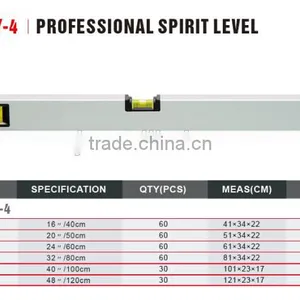 Silver Surface 40CM-200CM Adjustable Angle Level Aluminium Spirit Level thumbnail-2