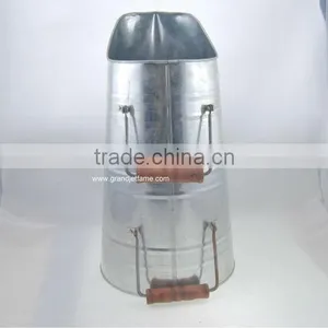 Household Big Galvanized Coal Bucket With Wood Handle thumbnail-1