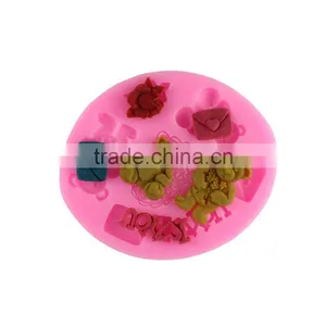 Silicone Fondant Chocolate Mold DIY Baking Cake Decoration Bear Love Envelope 1688 Agent thumbnail-1