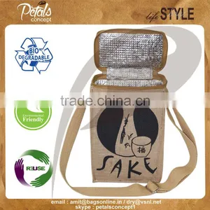 Jute Wine Cooler Bag for Liquor thumbnail-3