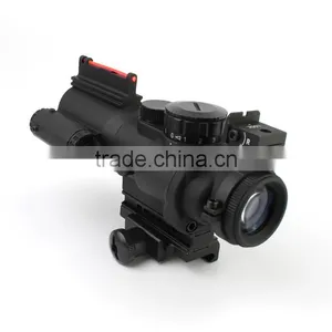 Prismatic Sight Tactical Sinper Fiber Optics 4X32 Green/red Illumination Dot Sight Riflescope With Red Laser thumbnail-2