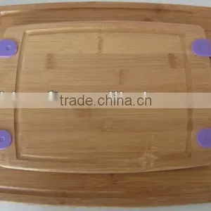Two Size Bamboo Cutting Board With Silicone #32005 thumbnail-1