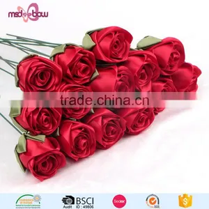 Ribbon Roses Wedding Flower Arrangements thumbnail-3