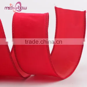 Decorative 32mm Red Jute Burlap Celebrate it Ribbon for Wedding Car thumbnail-3