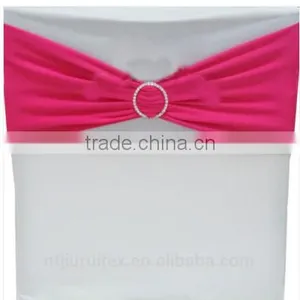 Wedding Spandex Chair Band Chair Sash With Diamond Buckle thumbnail-2