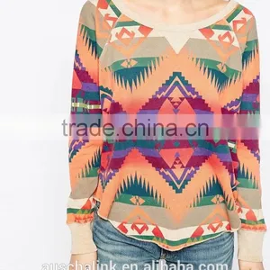2016 Hot Sale Lady 100%cotton All Over Printed Sweatshirt thumbnail-3