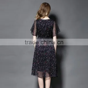 MAXNEGIO Long Summer Lady Dresses Elegant Design Fashion Chiffon Dress thumbnail-2